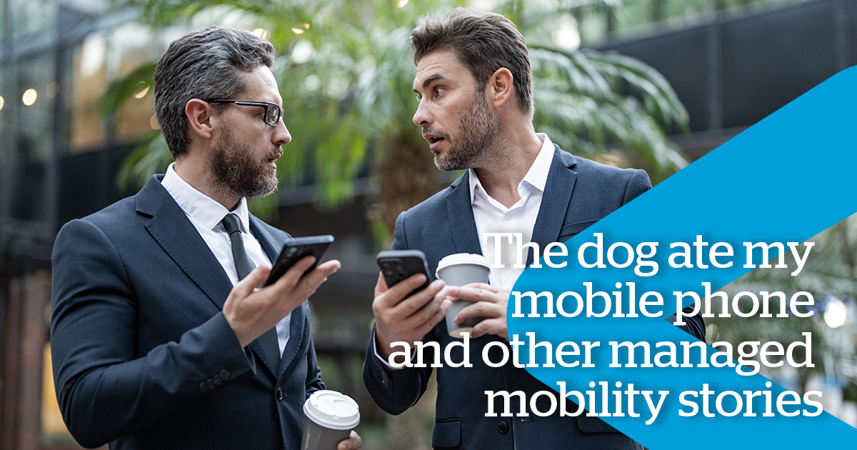 Handling mobile phone mishaps with managed mobility